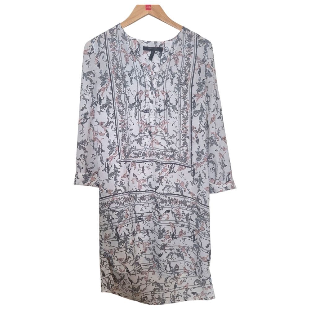 BCBGMaxAzria Glacier Combo Monika Long Sleeve Roll-Tab Spring Size XXS